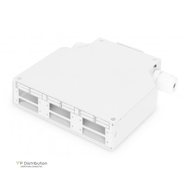 Digitus DIN Rail Splicing Box for 6x SC//DX Couplers, Color grey
