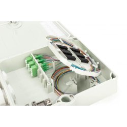 FTTH/FTTB Distribution box, assembled, OS2, 12 fibers, LC/APC