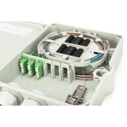 FTTH/FTTB Distribution box, assembled, OS2, 12 fibers, LC/APC