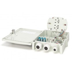 FTTH/FTTB Distribution box, assembled, OS2, 12 fibers, LC/PC
