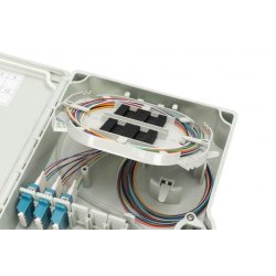 FTTH/FTTB Distribution box, assembled, OS2, 12 fibers, LC/PC