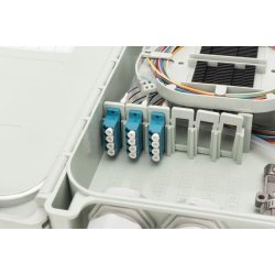 FTTH/FTTB Distribution box, assembled, OS2, 12 fibers, LC/PC
