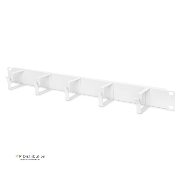 Digitus 1U cable management panel 5x cable rings 40x60 mm, color grey (RAL 7035)