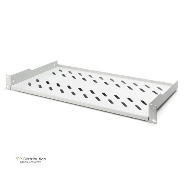 Digitus 1U fixed shelf for racks from 400 mm depth 45x482x250 mm, up to 15 kg, grey (RAL 7035)