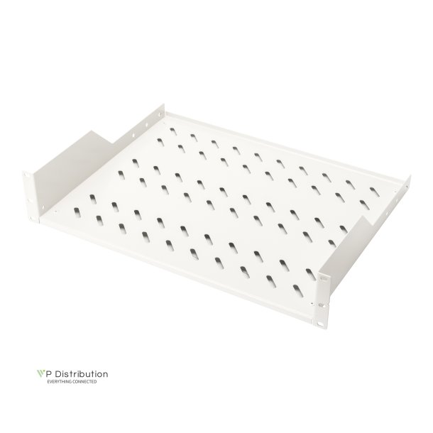 Digitus 2U fixed shelf for racks from 450 mm depth 88,5x483x352 mm, up to 25 kg, grey (RAL 7035)