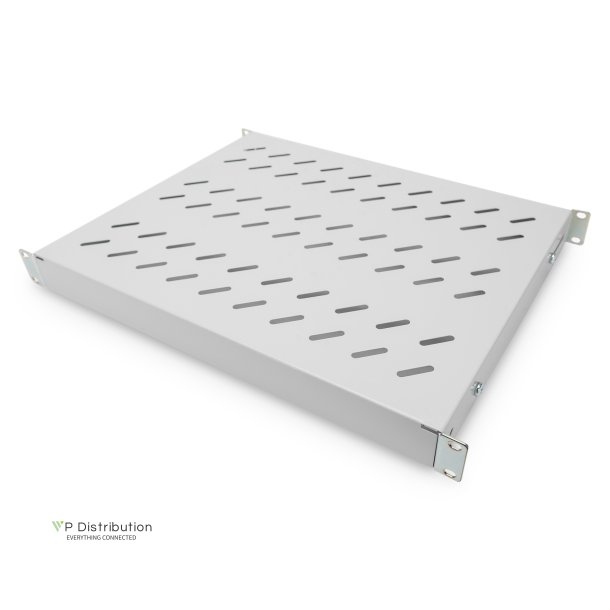 Digitus 1U fixed shelf for 600 mm depth racks 44x483x358 mm, adjust. 350-550 mm depth, grey