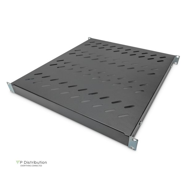 Digitus 1U fixed shelf for 800 mm depth racks 43x483x508 mm, adjust. up to 700 mm depth, black
