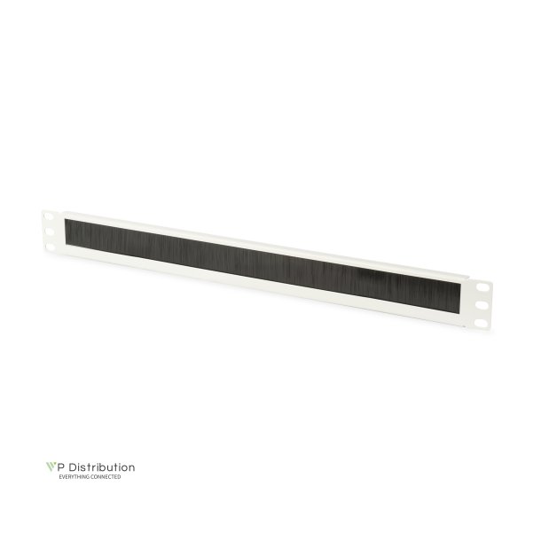 Digitus 1U cable brush management panel, 44x483x11 mm brush size 27x423 mm, color grey (RAL 7035)