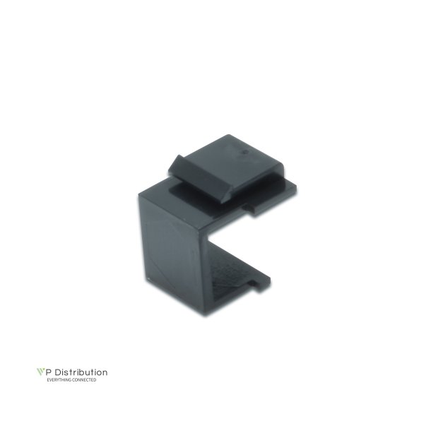 Blind plate for modular patch panel color black RAL 9005