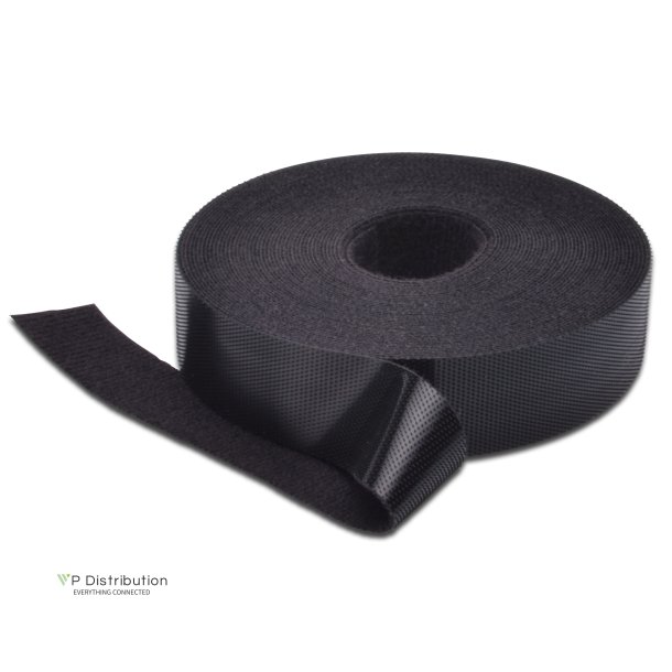 Digitus Hook and loop tape, 20 mm wide for structured cabling, 10 m roll, color black