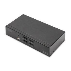 Digitus KVM Switch, 4x1  DP, DP Out,USB 4 x DP + 4x USB +4 Speaker + 4 Micro