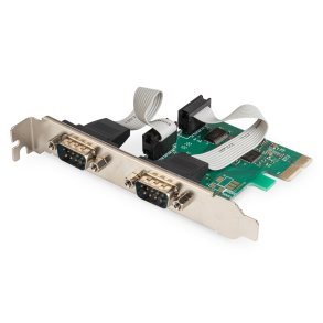 Digitus Serial I/O RS232 PCIexpress Add-On card 2-port, incl. low profile, chipset:ASIX99100