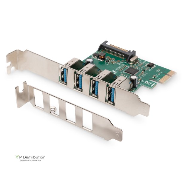 Digitus USB 3.0, 4 Port, PCI Express Add-On card 4 Ports A/F External, VL805 chipset