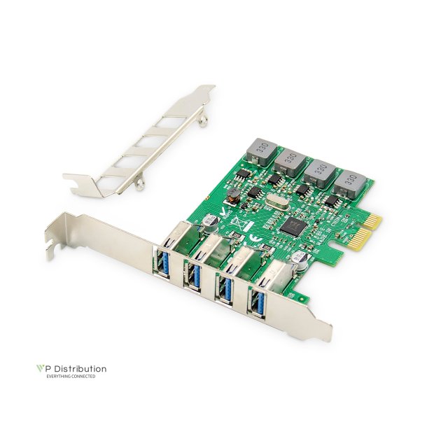 Digitus USB PCI Express Add-On card USB3.0, 4-port A/F, Chipset: VL805, self powered