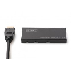 Digitus Ultra Slim HDMI Splitter, 1x2, 4K/60Hz HDR, HDCP 2.2, 18 Gbps, Micro USB powered