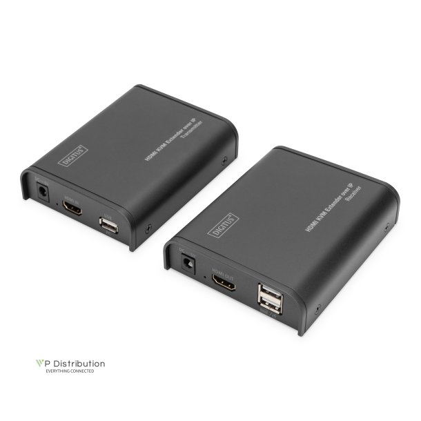 Digitus HDMI KVM Extender, 120 m, Full HD, 1080p over network cable (Cat 5, 5E, 6),