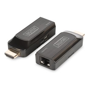 Digitus Mini HDMI Extender Set, Full HD, 1080p 50m, CAT 6/6A/7, powered via Micro USB cable, bk
