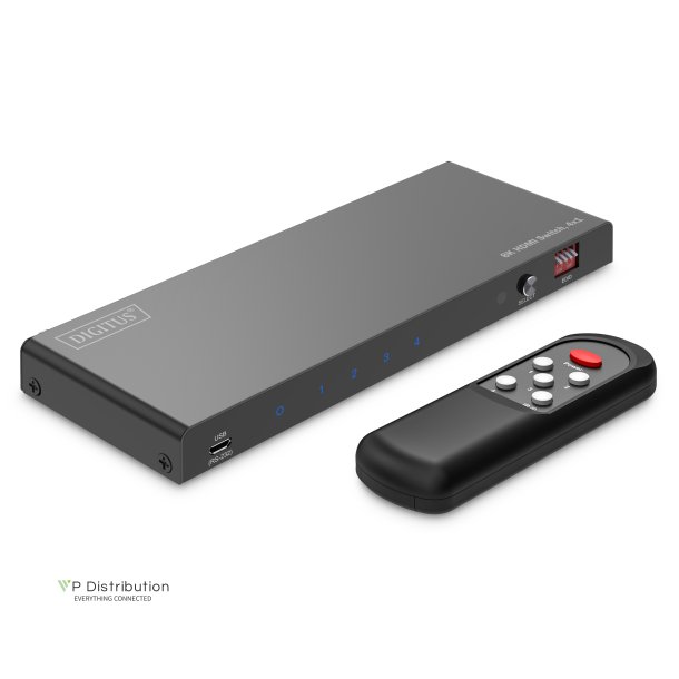 4x1 HDMI Switch, 8K/60Hz (4:4:4), Toslink, Stereo, EDID Control