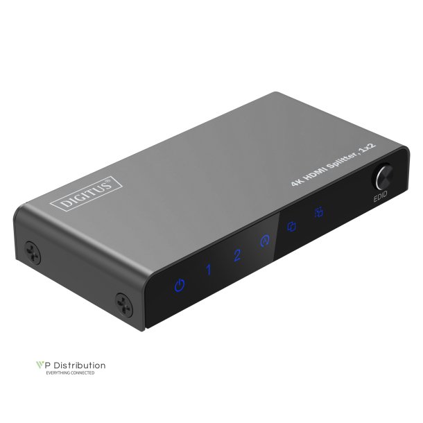 Digitus 1x2 HDMI Splitter, 4K/60Hz HDCP 2.2, EDID Control