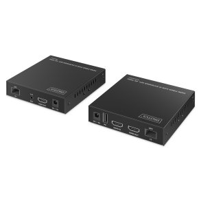 HDMI Fiber KVM Extender Set 4K/60Hz, 40 km/300 m, IP 1G, Black