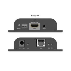 HDMI Receiver for DS-55351, 4K/60Hz 120/200 m, One-to-Many, CAT, Black