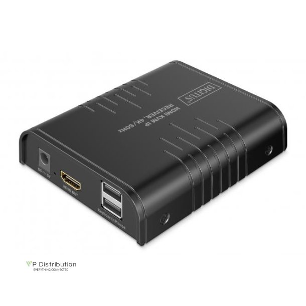 HDMI IP KVM Extender Set, 4K/60Hz 120/200 m, One-to-Many, CAT, Black