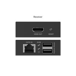 HDMI KVM Extender Set, 4K/30Hz 40/70 m, PoC, CAT, Black