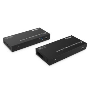 Digitus HDBaseT KVM Extender Set, 150 m 4K/60Hz, USB 1.1, PoC, IR, black