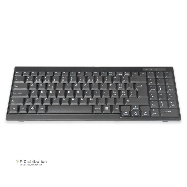 Digitus Keyboard for TFT consoles black, wired, swiss layout