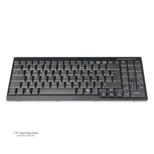 Digitus Keyboard for TFT consoles black, wired, german layout