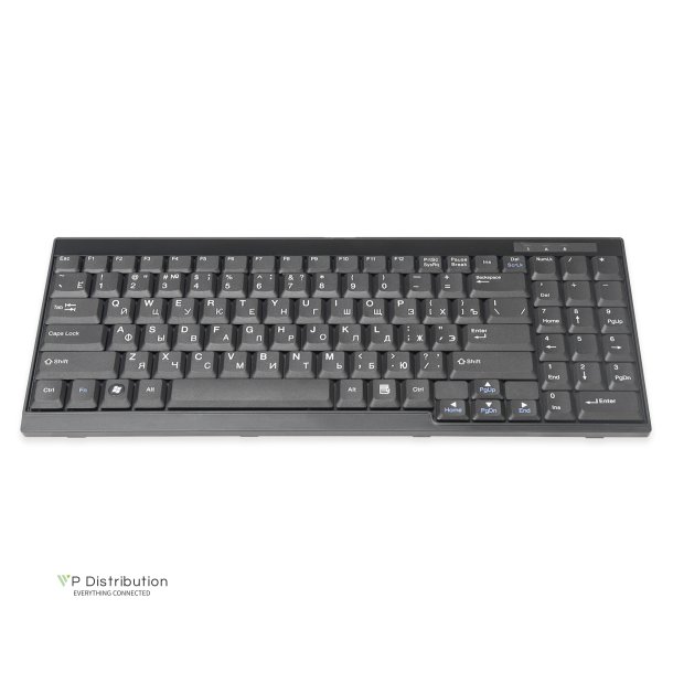 Digitus Keyboard for TFT consoles black, wired, russian layout