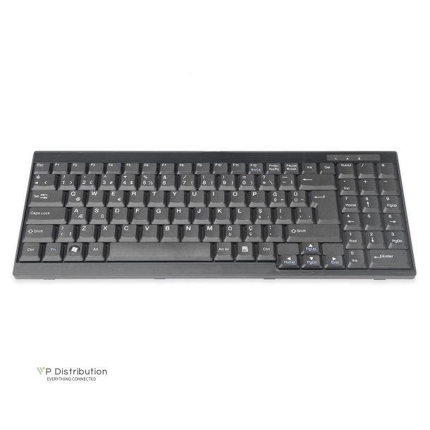 Digitus Keyboard for TFT consoles black, wired, turkish layout