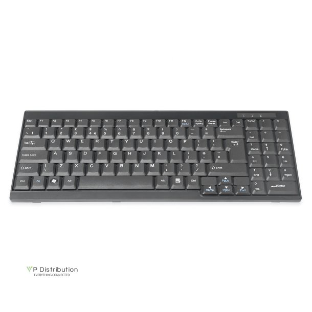 Digitus Keyboard for TFT consoles black, wired, UK layout