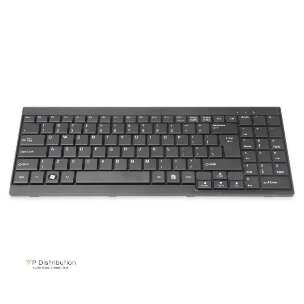 Digitus Keyboard for TFT consoles black, wired, US layout
