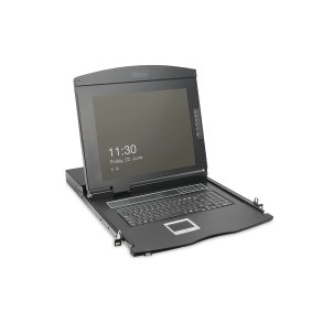 Digitus Modulare Konsole with19 TFT 48,3cm 8Port KVM Touch 8 x HDMI, HD Resolution, FR Keyboard