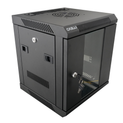 10'' wall cabinet, W 312mm, D 300mm, 6U with lock