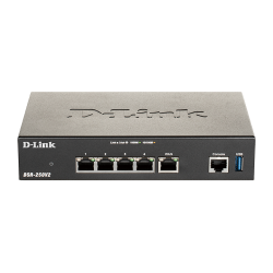 D-LINK DSR-250V2/E VPN Security Router, 3x LAN, 1x WAN, 1x LAN/WAN Port