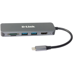 D-Link DUB-2327 6-in-1 USB-C Hub mit HDMI/Card Reader/Power Delivery