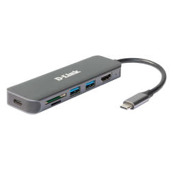 D-Link DUB-2327 6-in-1 USB-C Hub mit HDMI/Card Reader/Power Delivery