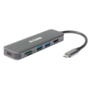 D-Link DUB-2327 6-in-1 USB-C Hub mit HDMI/Card Reader/Power Delivery