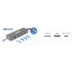 D-Link DUB-2333 5-in-1 USB-C Hub mit HDMI/Power Delivery