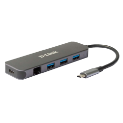 D-Link DUB-2334 5-in-1 USB-C Hub mit Gigabit Ethernet/Power Delivery