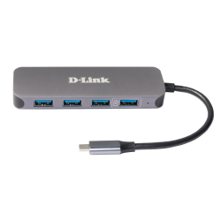 D-Link DUB-2340 USB-C auf 4-Port USB Hub mit Power Delivery
