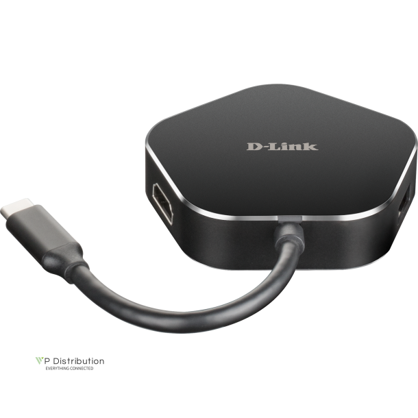 D-Link DUB-M420 USB-C 4-Port USB 3.0 Hub mit HDMI und USB-C Ladeanschluss