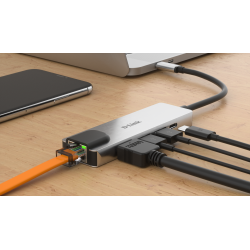 D-Link DUB-M520 USB-C 5-Port USB 3.0 Hub mit HDMI, Ethernet, USB-C Ladeanschluss