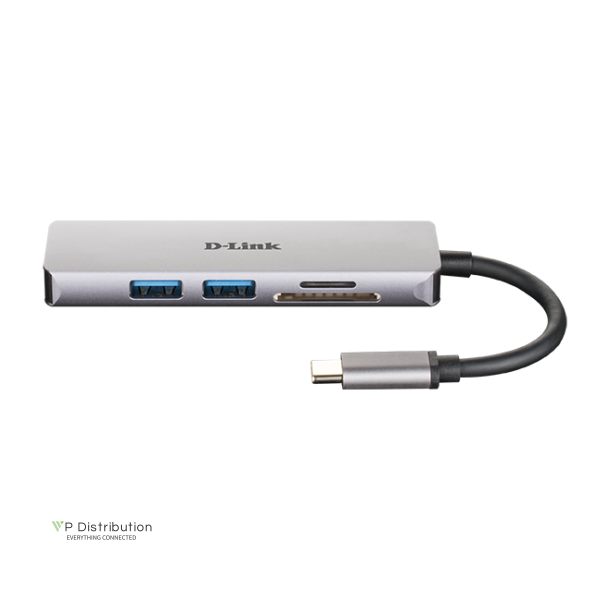 D-Link DUB-M530 USB-C 5-Port USB 3.0 Hub mit HDMI, SD &amp; microSD Card Reader