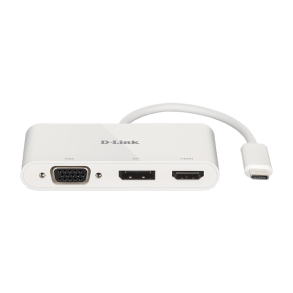 D-Link DUB-V310 USB-C 3-Port Adapter mit HDMI, Displayport, VGA
