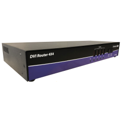 SmartAVI DVI-D, 4-Port, 4x4 Matrix Switch. Includes: [DVR4X4, PS5VD4A]