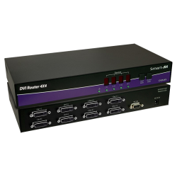 SmartAVI DVI-D, 4-Port, 4x4 Matrix Switch. Includes: [DVR4X4, PS5VD4A]