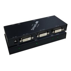 SmartAVI DVI-I (DVI/VGA), 2-Port Splitter, 1920x1200. Includes: [DVS2P, CCDVIMM06, PS5VD2A]